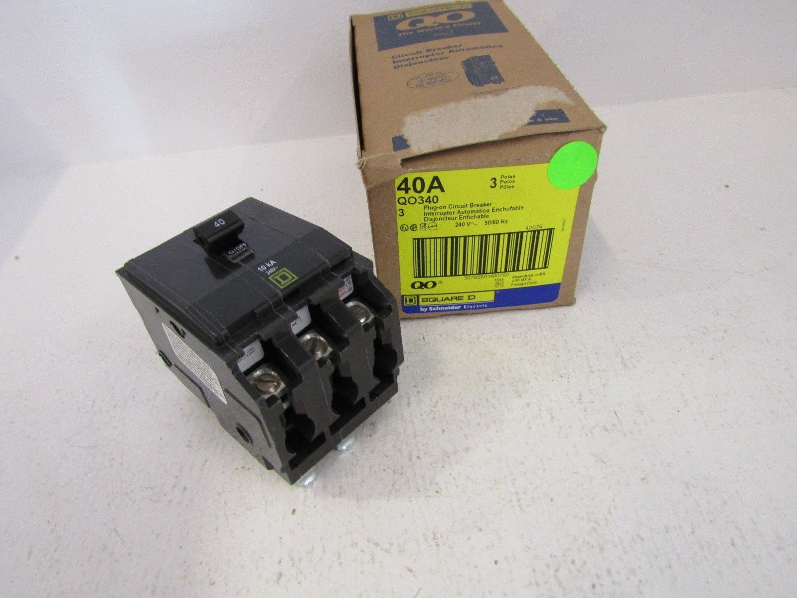 NEW SQUARE D QO QO340 3 POLE 40 AMP BREAKER 3P 40A 240V QO ...