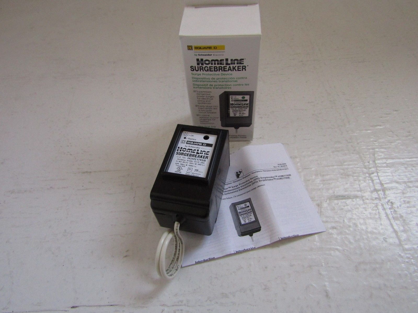 NEW SQUARE D HOM2175SB SURGE BREAKER PANEL PROTECTOR NIB!! HOMELINE