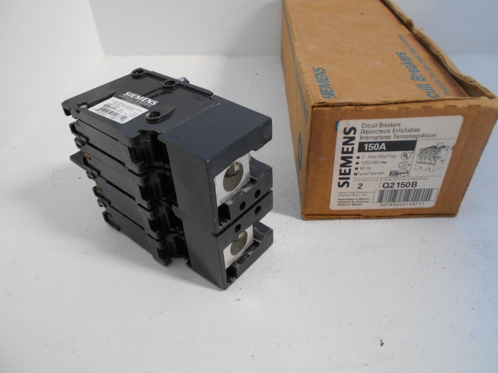 k breaker AMP IN NEW 240 ITE MAIN V 2 SIEMENS POLE BOX 150 Q2150B