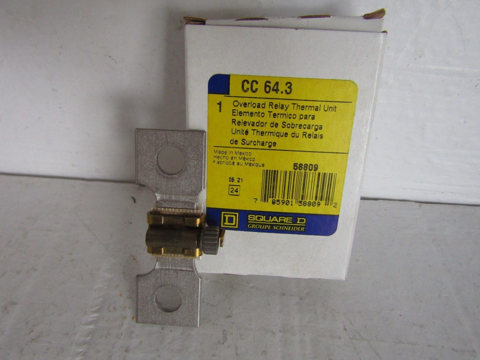 new-lot-of-5-square-d-cc-64-3-overload-relay-thermal-unit-powered-electric-supply